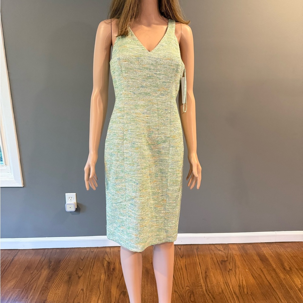 VINTAGE BRAND NEW WITH TAG Size 6 Rickie Freeman for Teri Jon Turquoise Dress